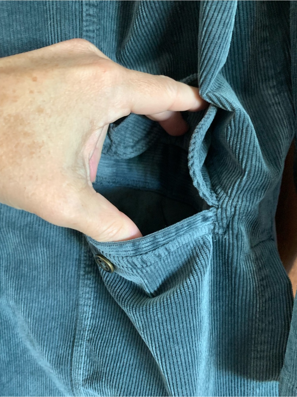 Pilcro Teal Corduroy Relaxed Blazer - Picture 8 of 14